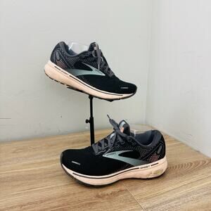 Brooks Ghost 14 Black And Blue Running Shoes Women’s Size 8